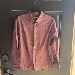 Elegant Maroon Button-Down Shirt for Men